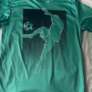 Teal Graphic Soccer T-Shirt